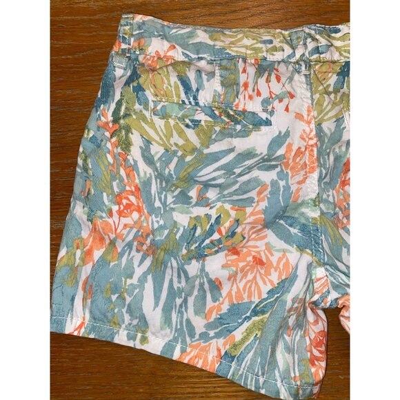 Old Navy Floral Patterned Shorts Size 14 Cotton Blend - Picture 4 of 4